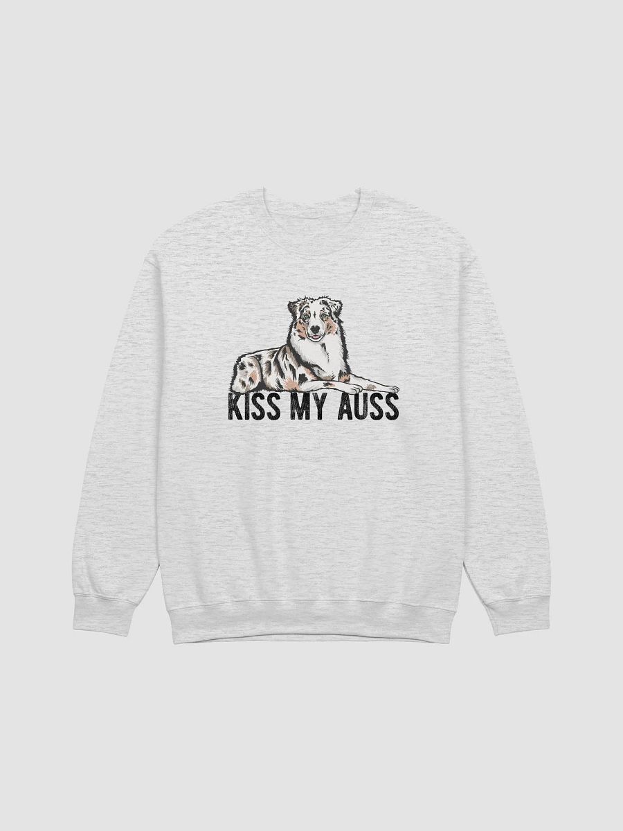 Kiss My Auss Sweatshirt for Australian Shepherd (Blue Merle) Dog Owners product image (23)