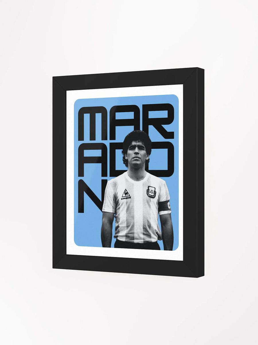 Diego Maradona BW Argentina Name Art Framed Print product image (4)