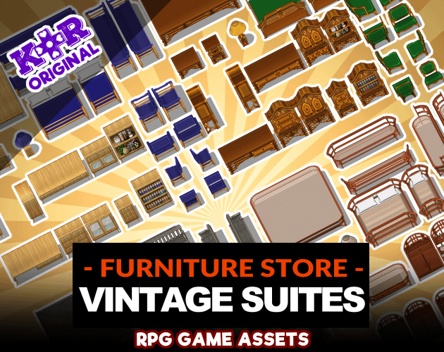 KR Furniture Store ~ Vintage Suites Tileset for RPGs product image (1)