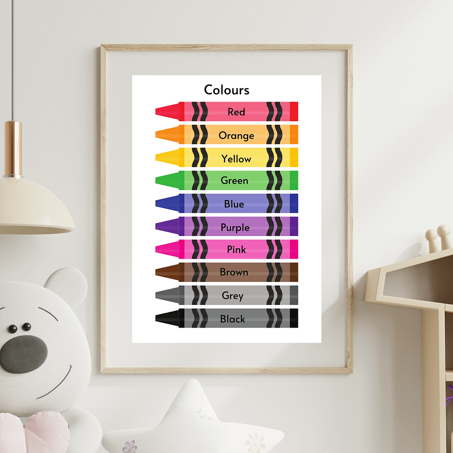 Toddler / Preschooler Colours Learning Poster product image (2)