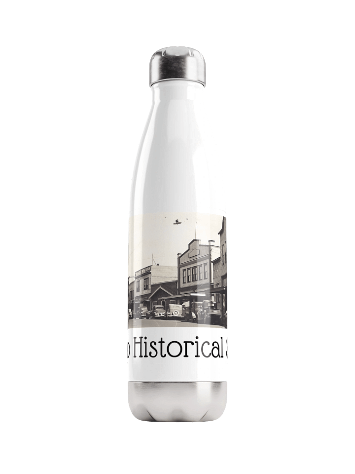 Old Downtown Poulsbo Scene Stainless Steel Water Bottle product image (2)
