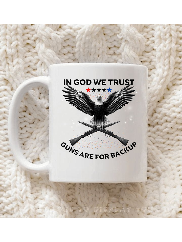 In God We Trust Patriotic Eagle Mug - American Flag Independence Day Coffee Cup - USA Second Amendment Gift product image (1)