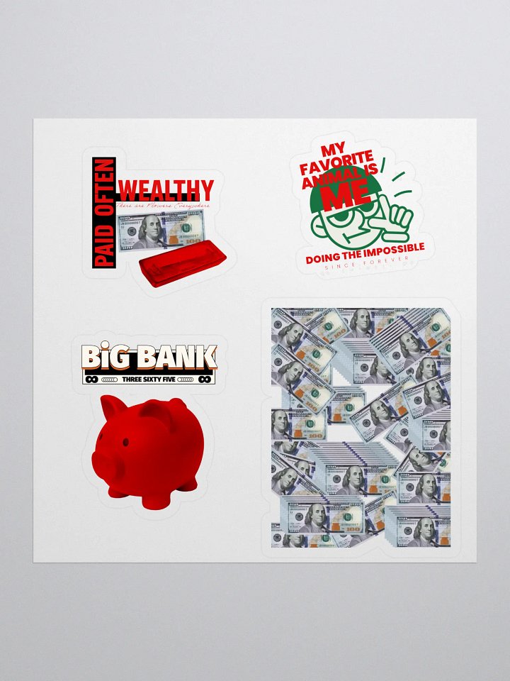 Red Stamped Infinite Riches Sticker Collection product image (1)