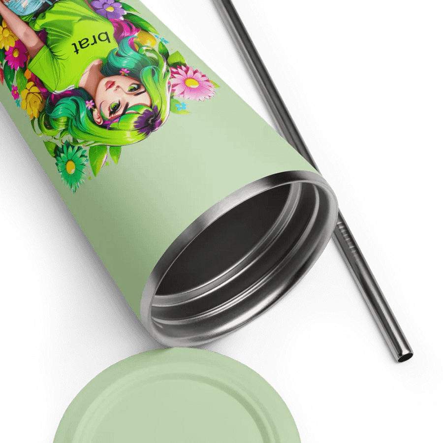 Brat 20 oz Tumbler Cup - Mint - Insulated Tumbler with a Straw v4 product image (9)