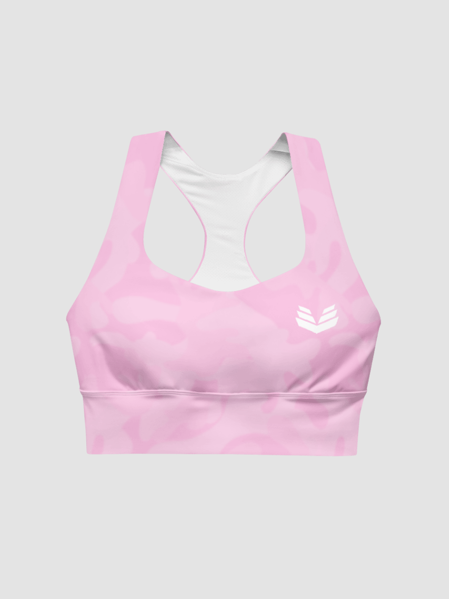 Longline Sports Bra - Light Pink Camo product image (5)