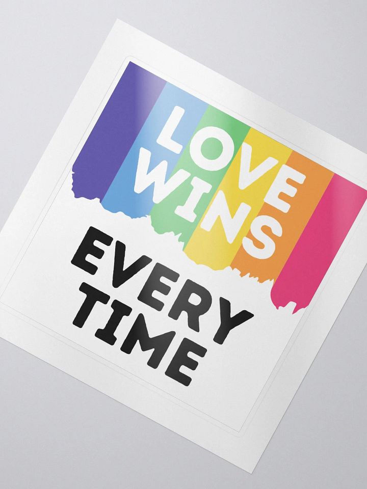 Love Wins Kiss Cut Sticker product image (2)