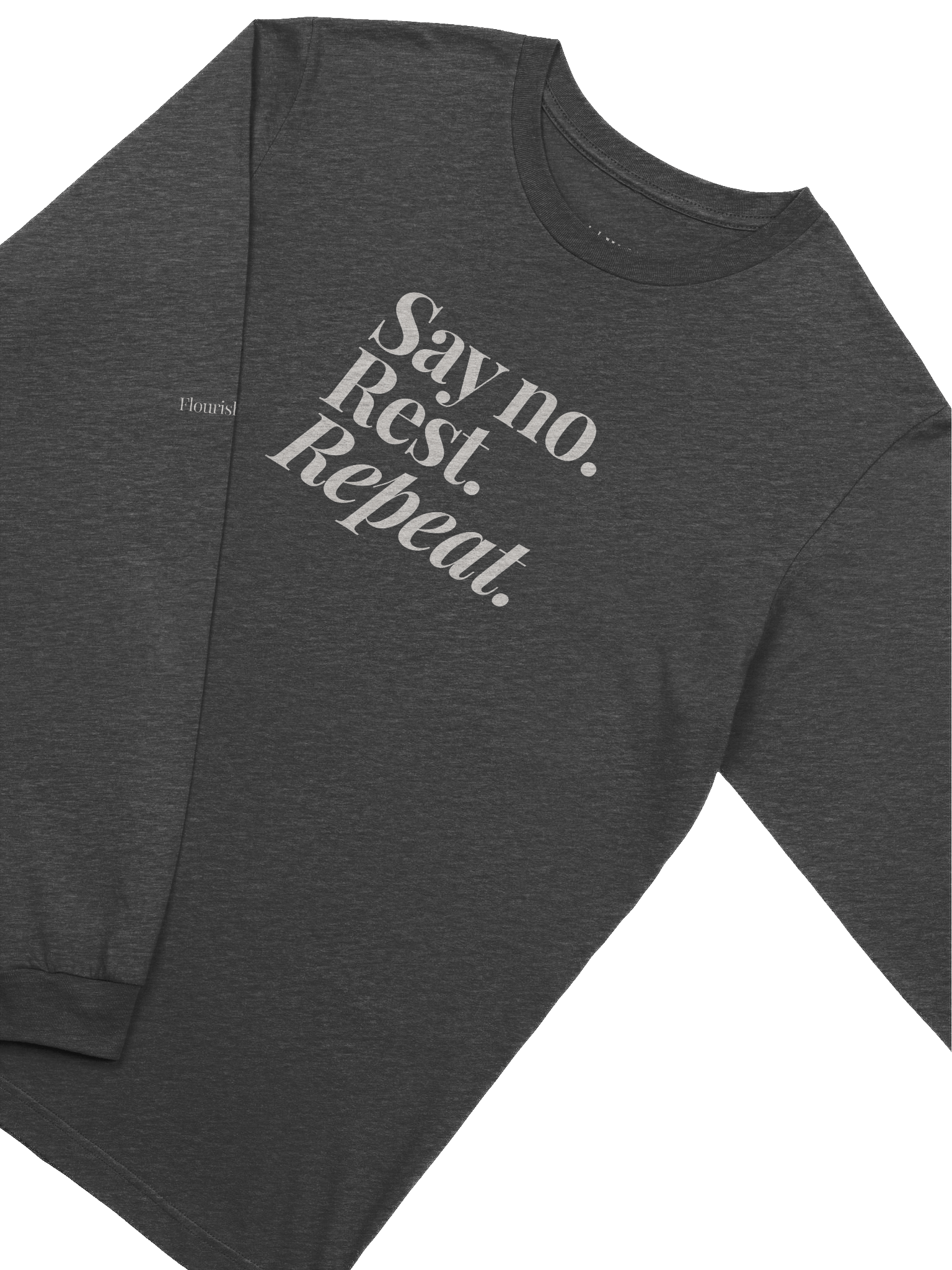 Say No. Rest. Repeat. Oversized Tee With Cream Print product image (7)