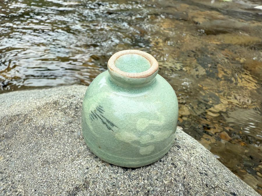 🎎 Vintage Blue Glazed Guinomi Sake Cup – Japan Antique Roadshow product image (5)