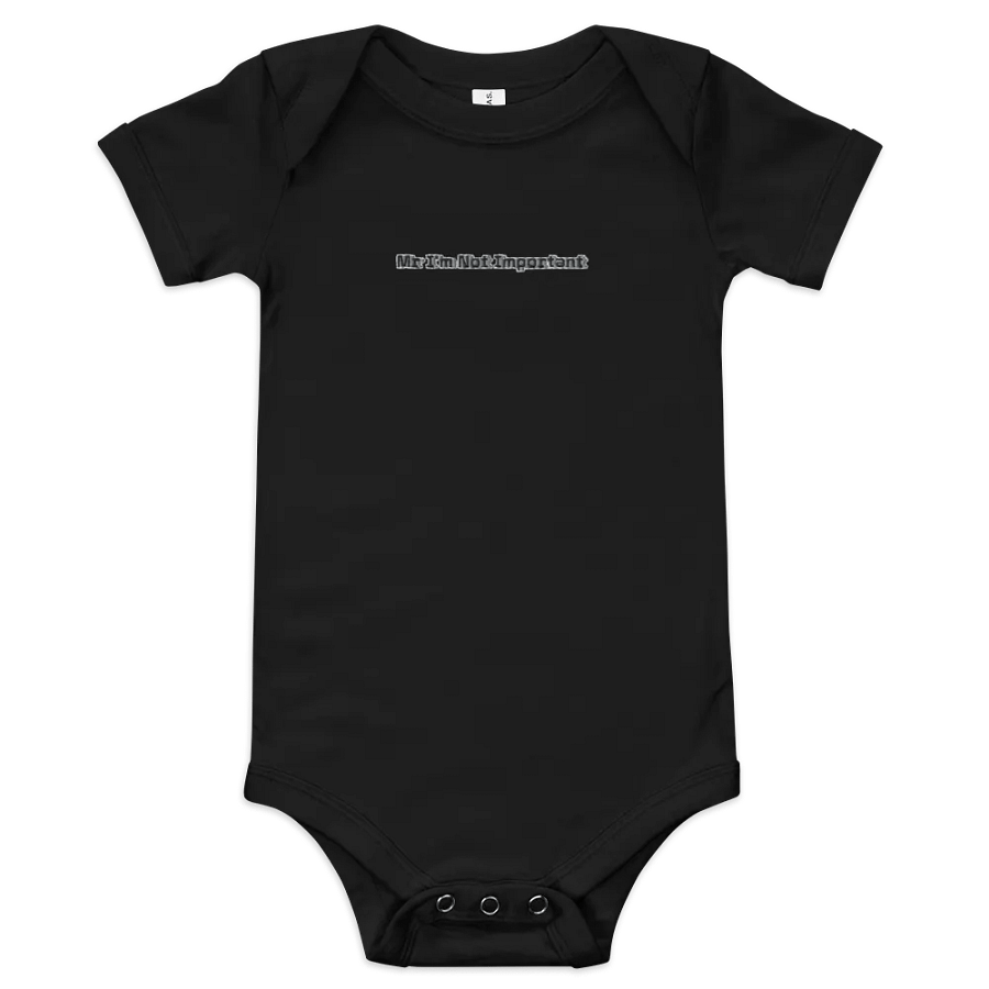 Baby Short Sleeve One Piece - Embroidered - Mr I'm Not Important product image (1)