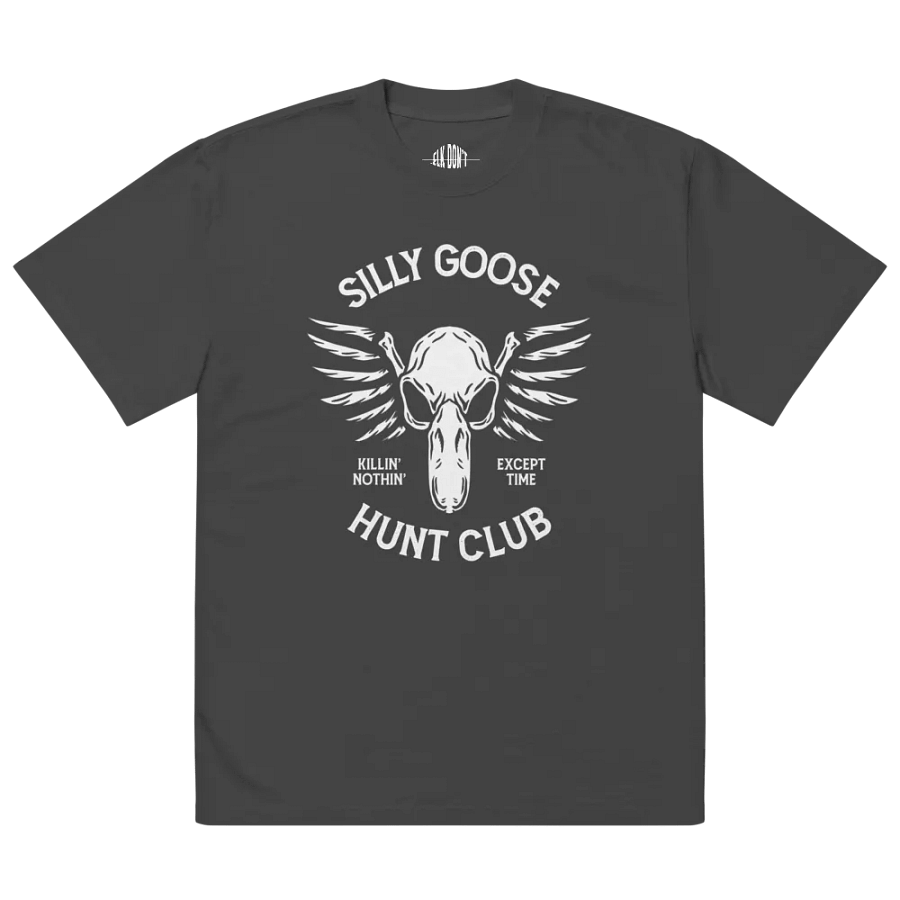 Silly Goose Hunt Club | Oversized Tee | Faded Black product image (2)