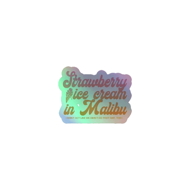 Strawberry Ice Cream - Holo Sticker product image (1)