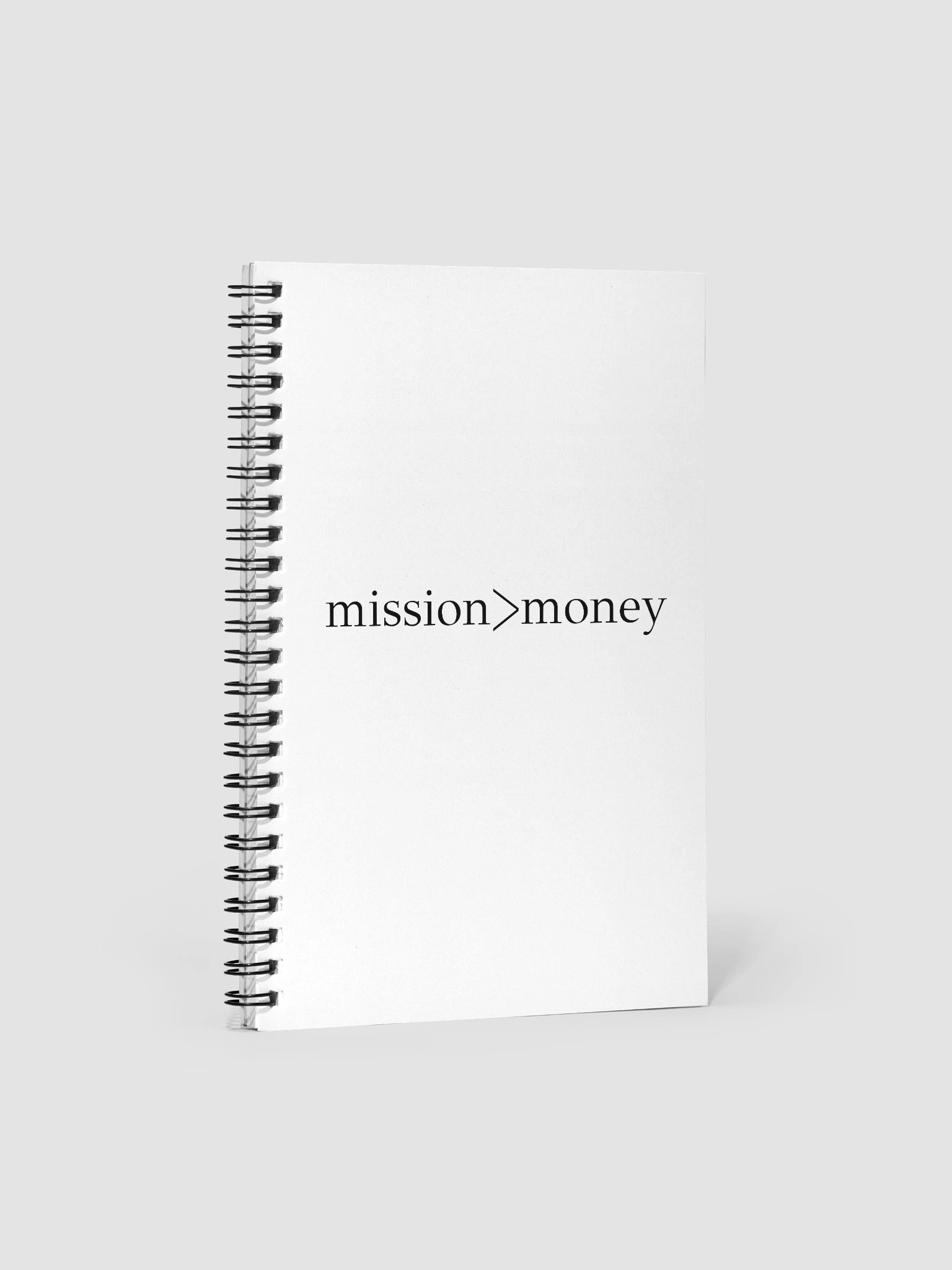 MISSION > MONEY Spiral Notebook product image (1)