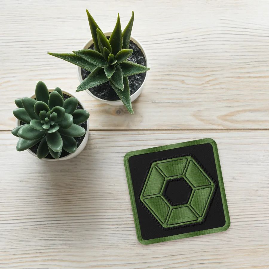 Green Pixel Embroidered Patch product image (4)