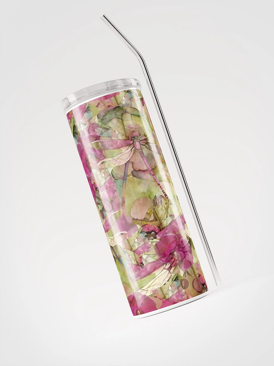 Miniaday Designs Orchids and Dragonflies Stainless Steel Tumblers product image (3)
