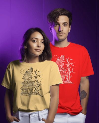 Haloween Haunted House Moonlight T-Shirt product image (1)