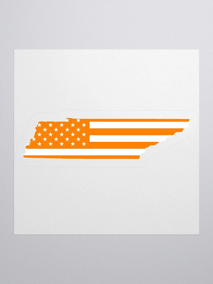 Orange Tennessee State American Flag Sticker product image (9)