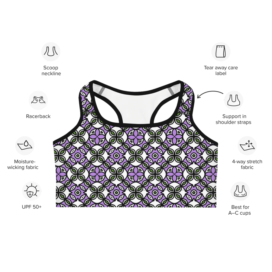 Gender Queer Abstract (1) - Sports Bra product image (7)