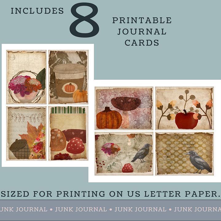 October Aesthetic - Printable Journal Cards V1 product image (2)