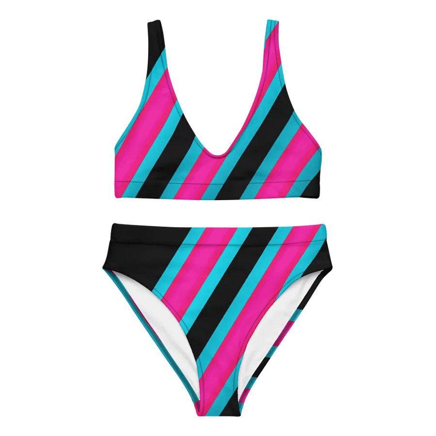 Cyber Pink Surf Stripe Bikini product image (9)