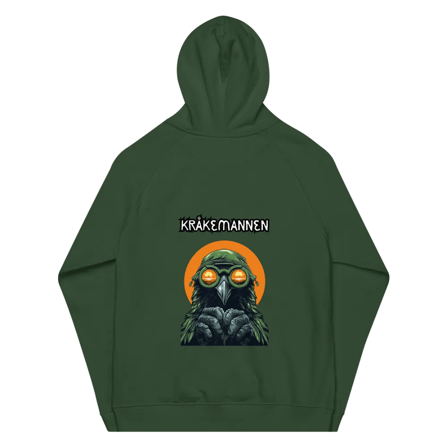 Unisex Eco Raglan Hoodie 💚 THE NORWEGIAN CROW MAN product image (3)