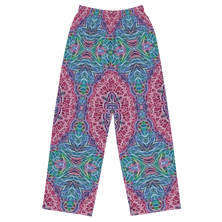 Blue Red Snowflake Kaleidoscope Wideleg Pants product image (2)