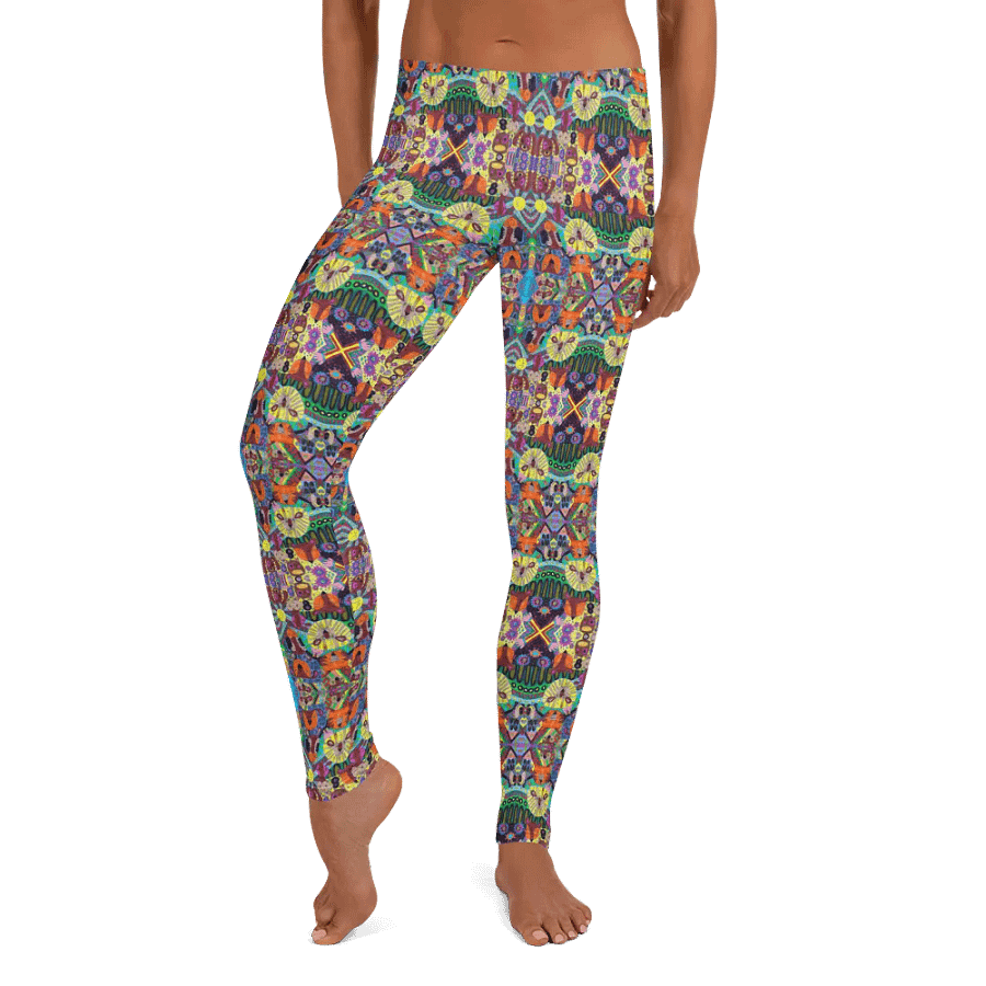Abstract Doodle Art Animals Ladies Leggings product image (11)
