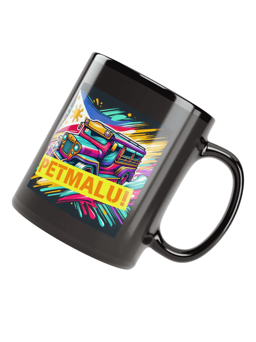 Petmalu Jeepney Black Glossy Mug product image (5)