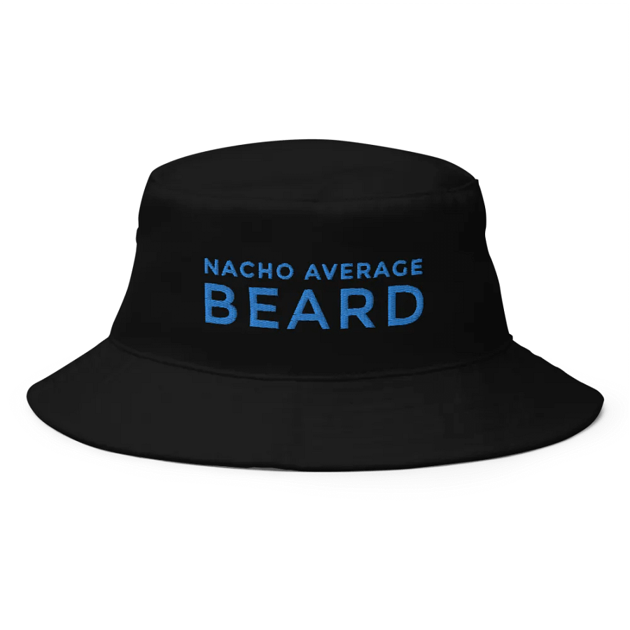 Nacho Average Beard Black Bucket Hat (Aqua/ Teal Embroidery) product image (1)