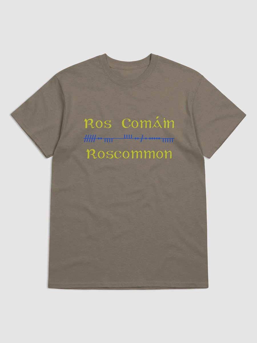 Roscommon/Ros Comáin Scholastic style Ogham printed T-shirt product image (1)