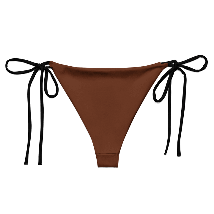 Low Rise Cheeky String Bikini Bottoms, Brown product image (2)