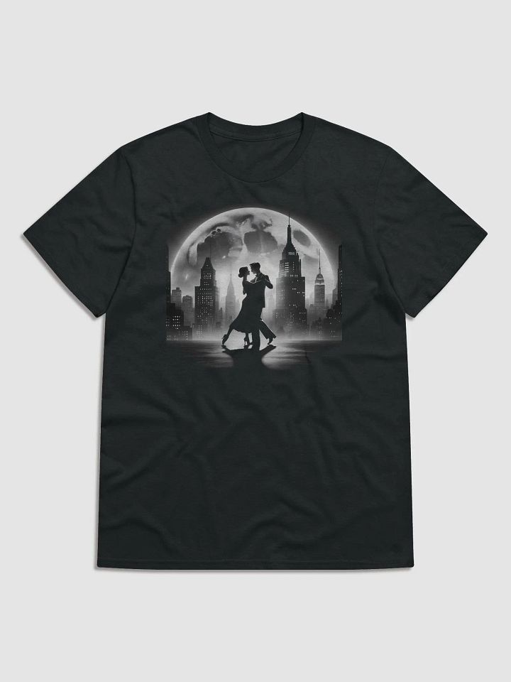 Lunar Rhapsody: A Rooftop Dance Under the Moon (Front Print Womens Tee) product image (1)