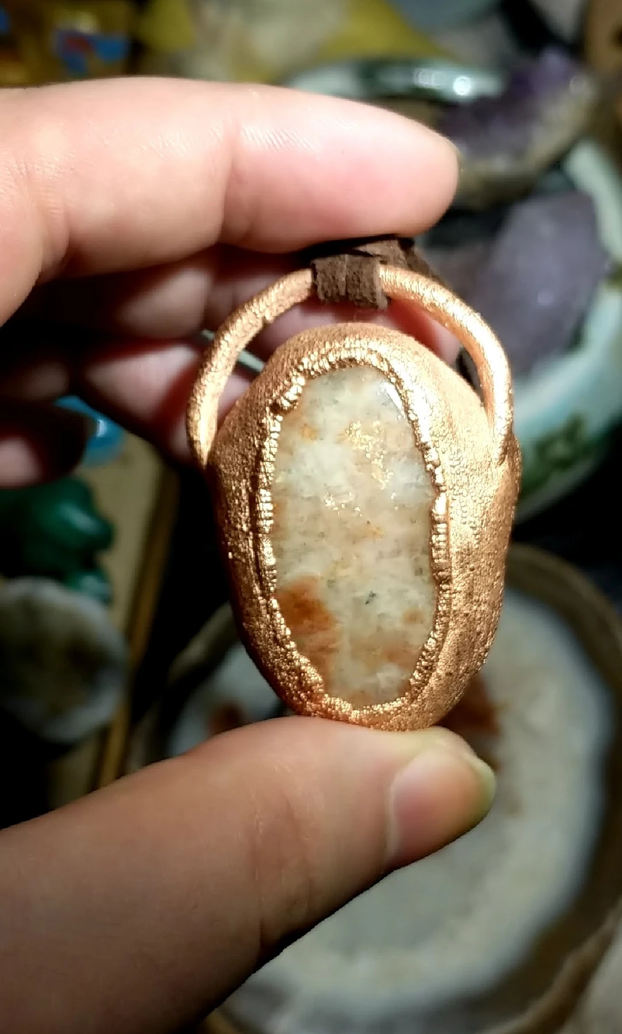 Ammonite, Herkimer Diamond & Sunstone Amulet product image (2)