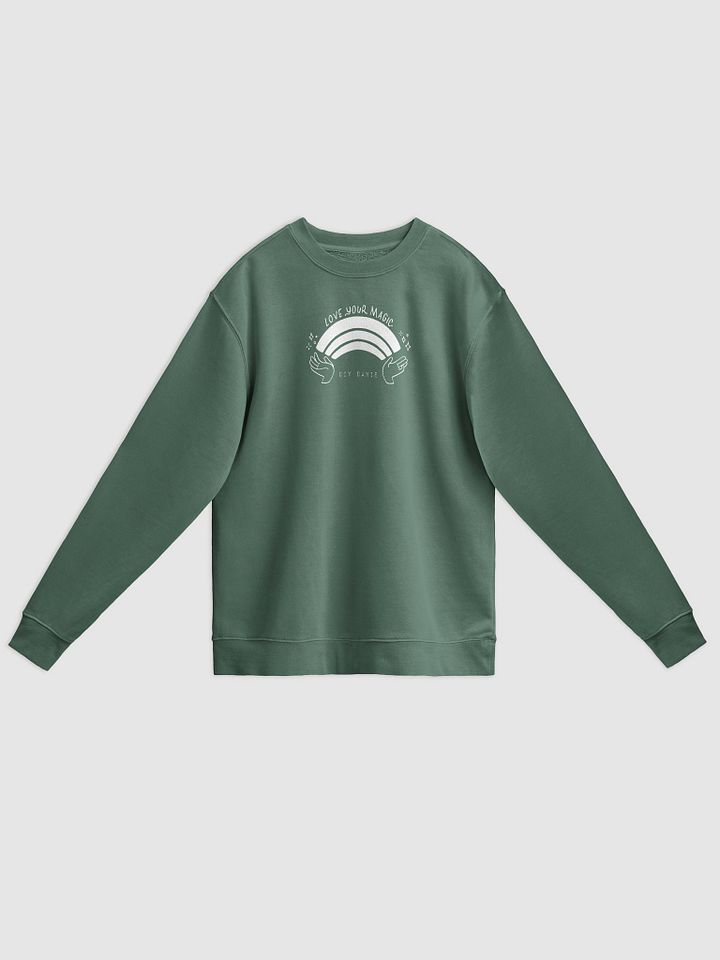 LOVE YOUR MAGIC CREW NECK - White txt product image (1)