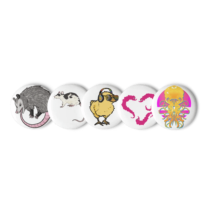 Shifty Animal badge set product image (2)