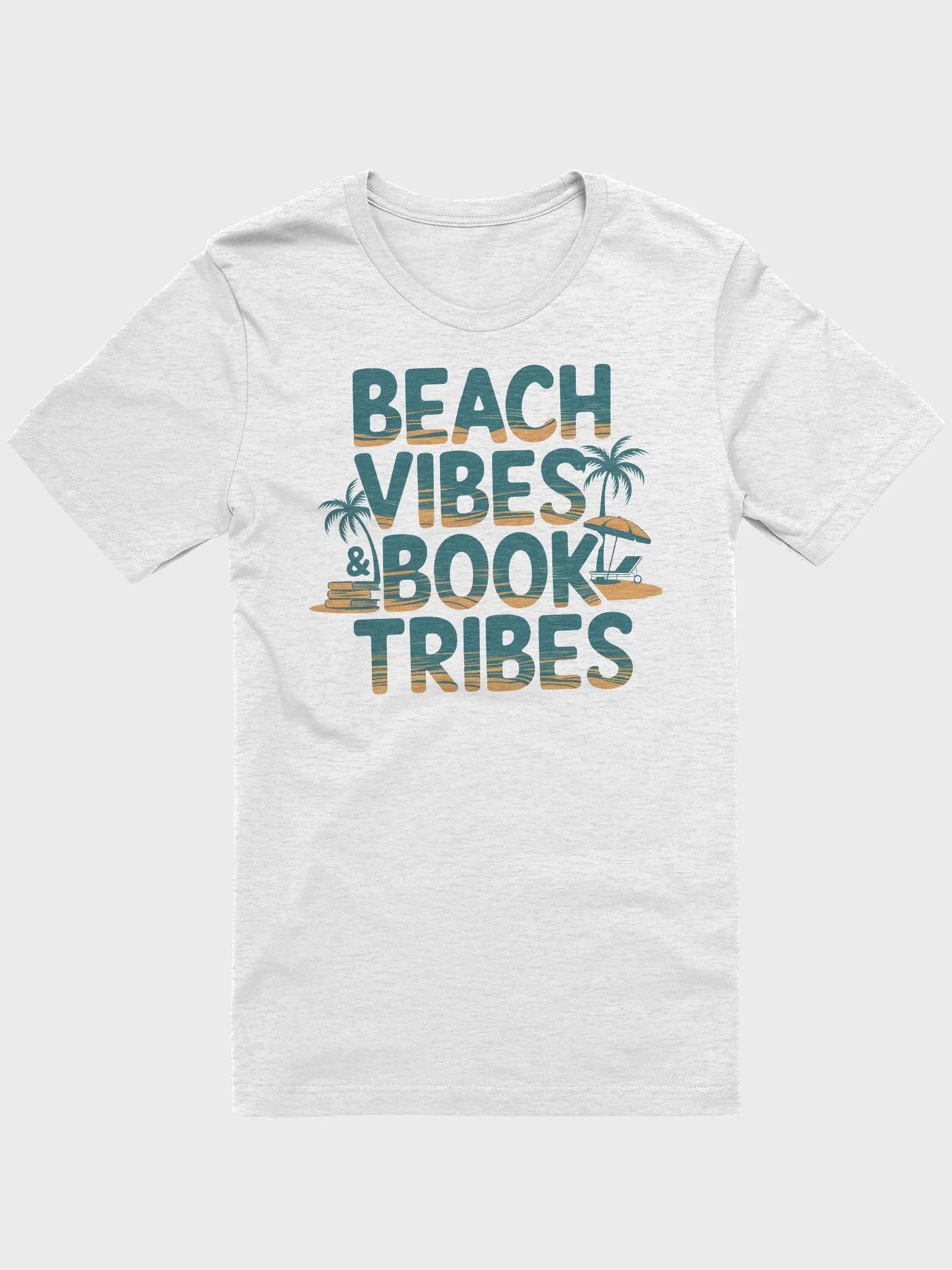 “BEACH VIBES & BOOK TRIBES” t-shirt, Summer Vibe, Book Lovers, Beach Vibes, Sun-Soaked Days, Stylish Summer Reads, Vibrant Summer, Book Tribes, Vacation Wear for Readers, Casual Beachwear for Bookworm product image (1)