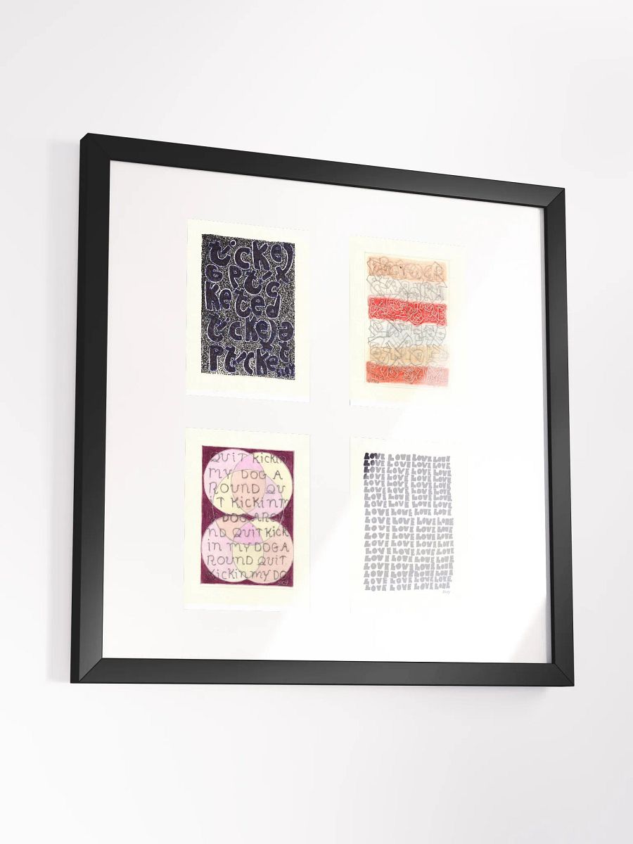 Build Your Own Four Panel Card Art (vertical orientation) Framed product image (9)