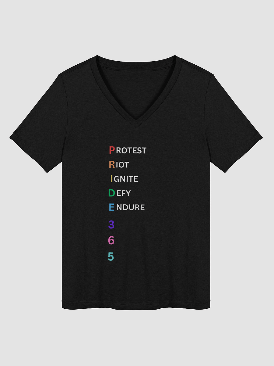 Pride 365 (protest, riot, ignite, endure) Relaxed V-Neck Tee product image (3)