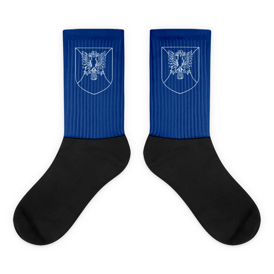 White Colorless Emblem Socks product image (1)