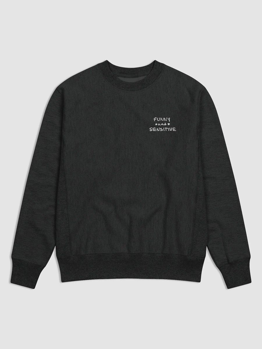 FUNNY *and* SENSITIVE (sm. white design) Champion Cotton Max Sweatshirt product image (1)