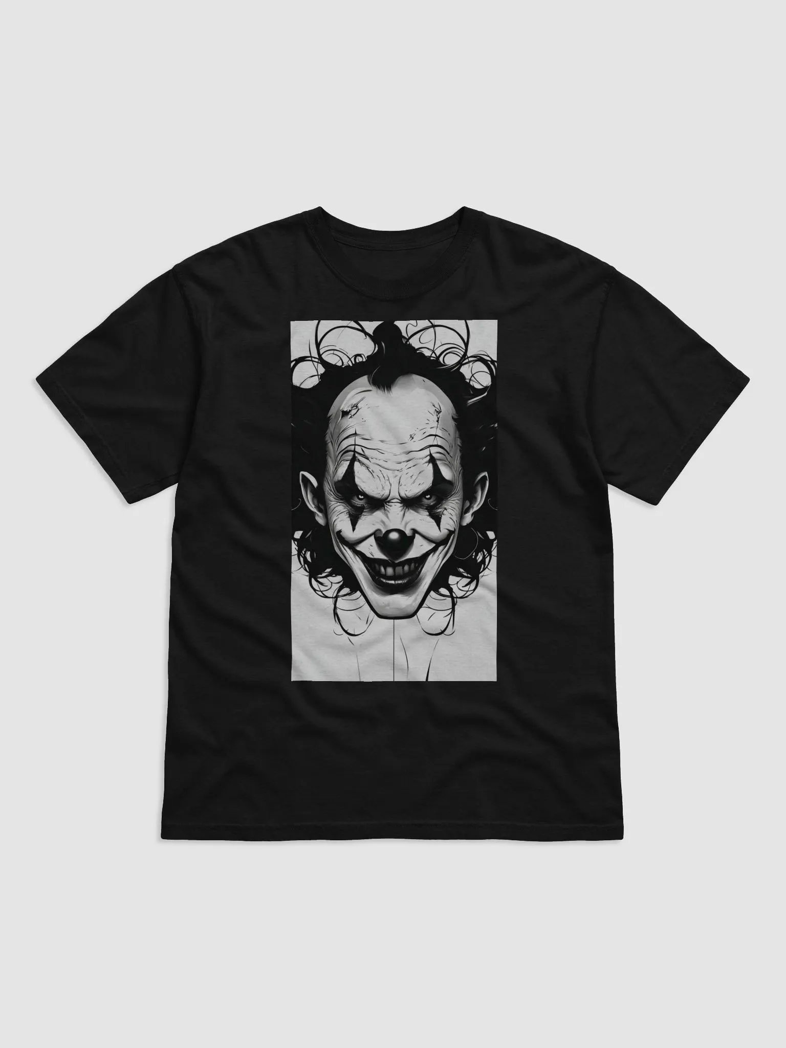 Sinister Clown Face Illustration T-Shirt product image (1)
