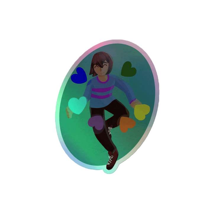 Dancing Frisk - Holographic Sticker product image (2)