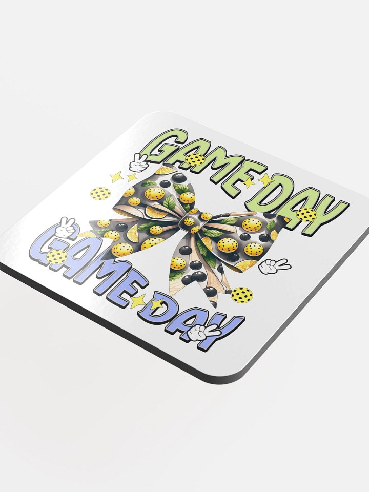 Game Day Bow Pickleball Coaster product image (1)