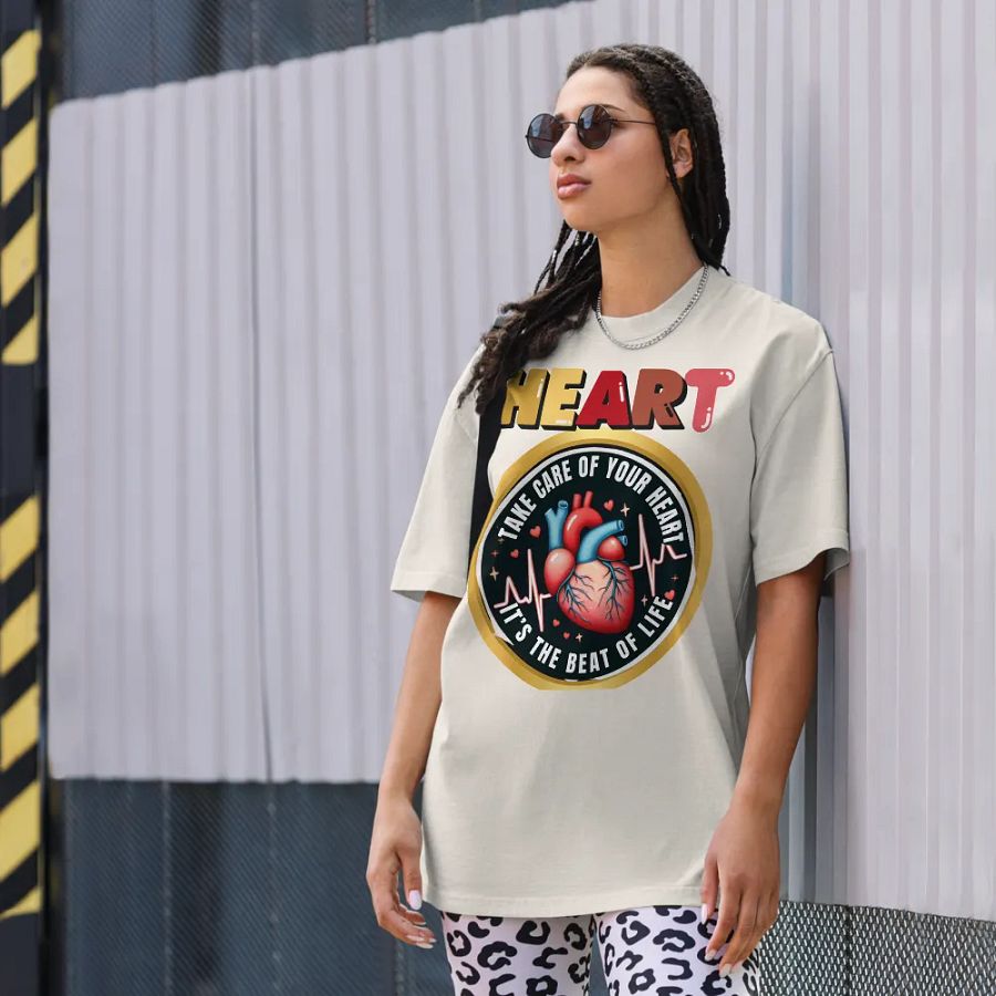 Heartbeat Emblem Oversized Tee product image (22)