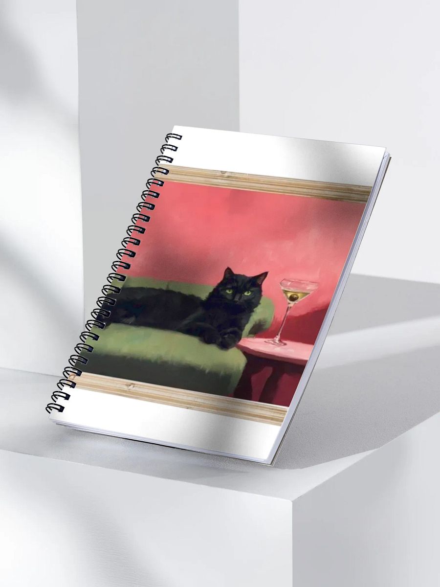 BLACK CAT ON COUCH NEXT TO MARTINI product image (3)