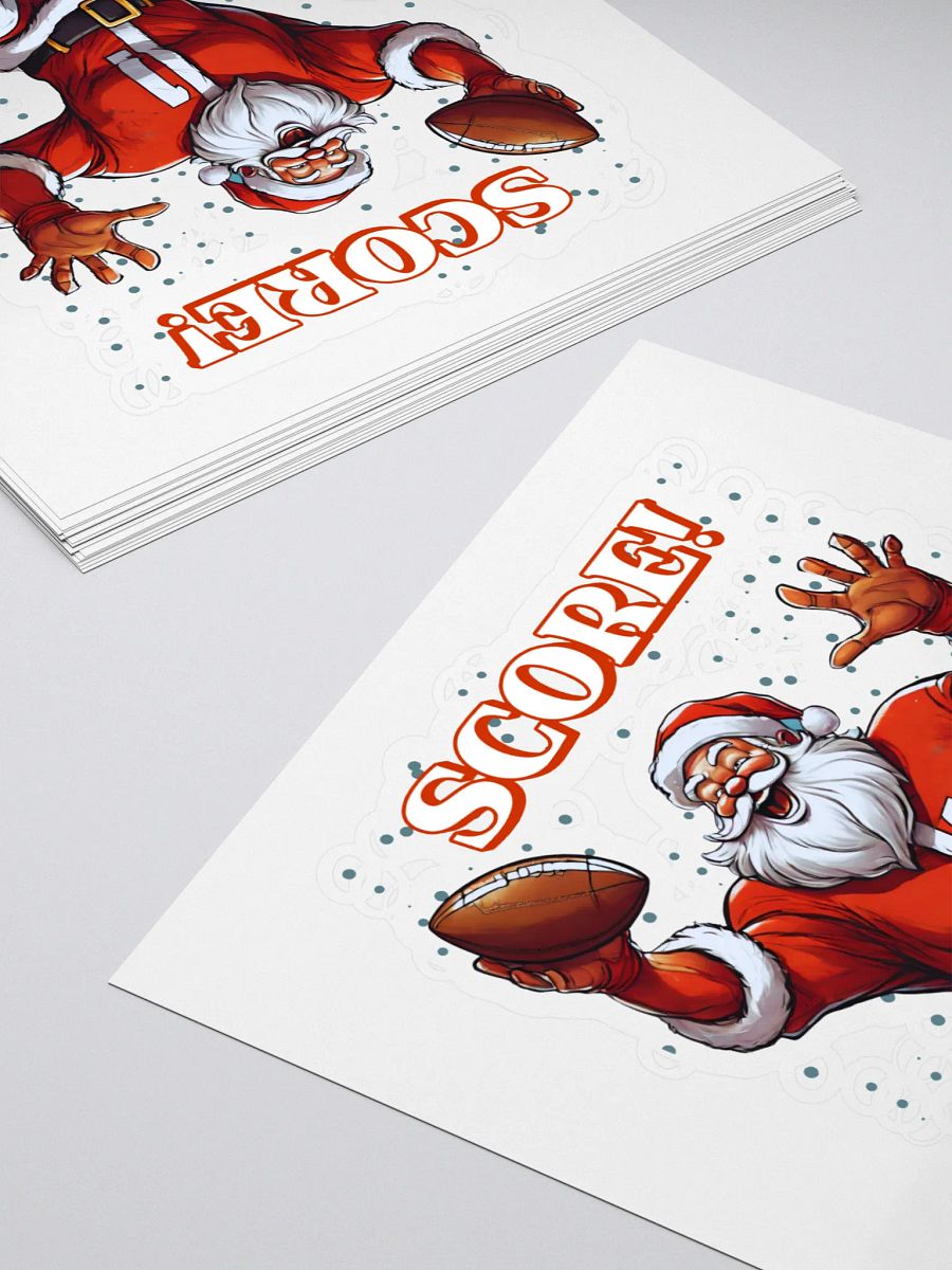 Football Playing Santa Claus Sticker product image (4)