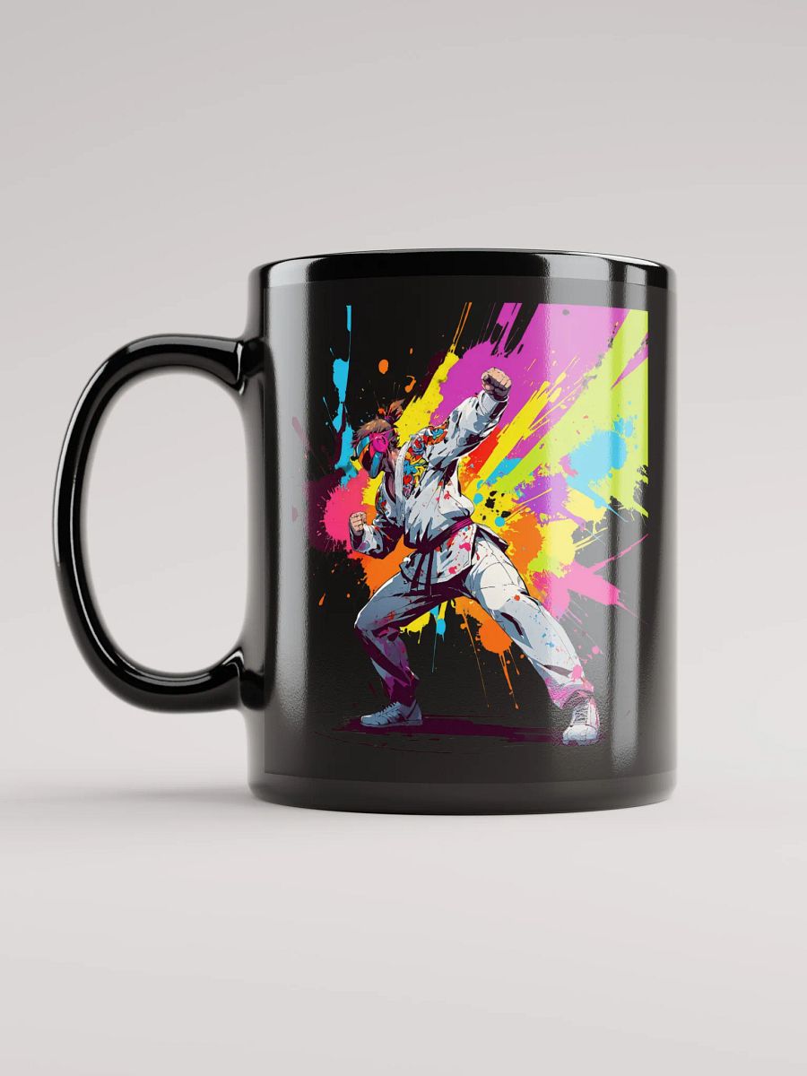Black Glossy Mug ( D_0144_Color Kick Taekwondo Boy of the Streets ) product image (6)