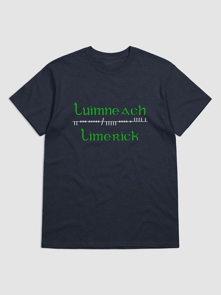 Limerick/Luimneach Scholastic style Ogham Printed T-shirt product image (1)