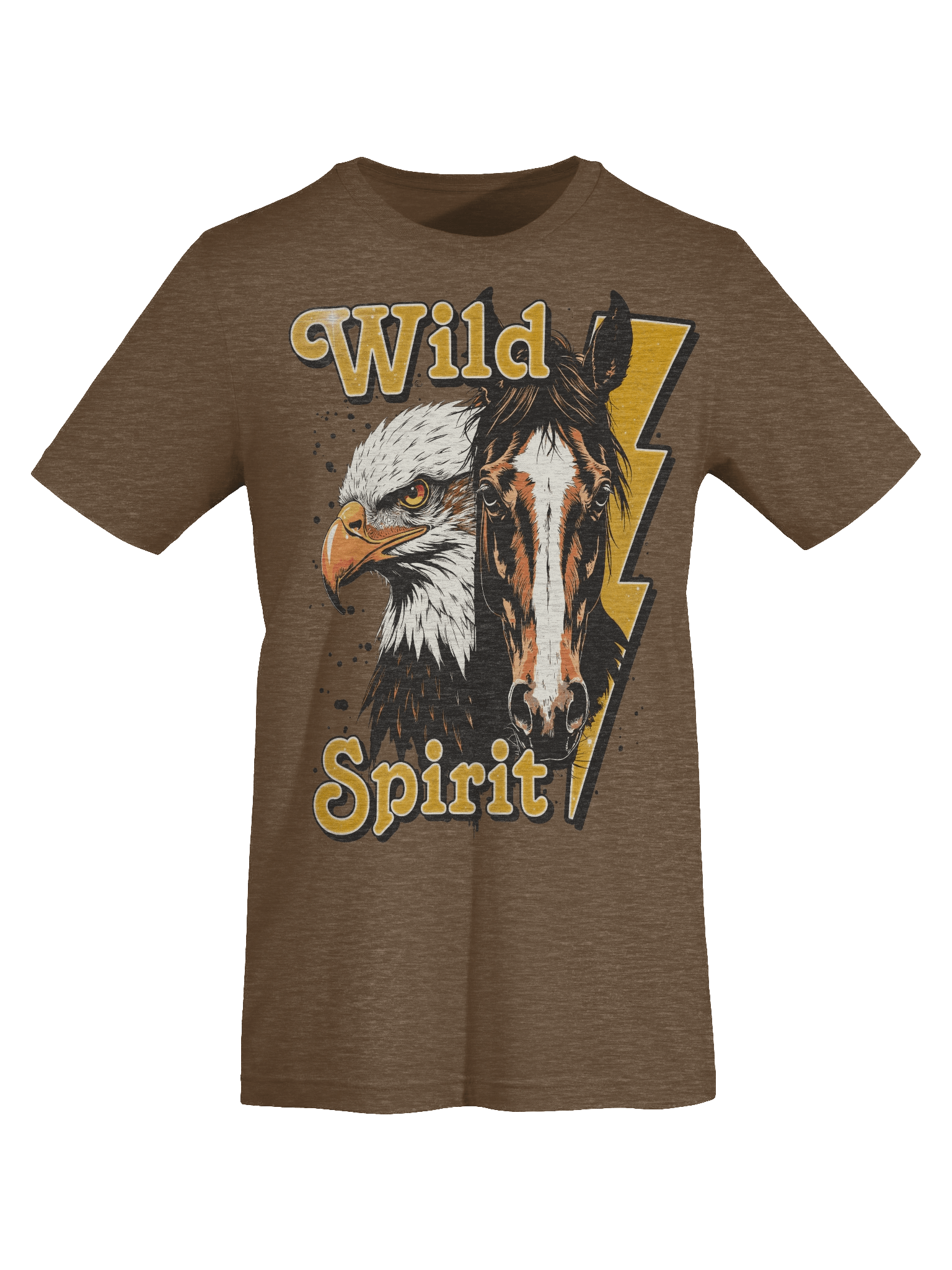 The "Wild Spirit" Eagle & Horse Bella T-Shirt product image (4)