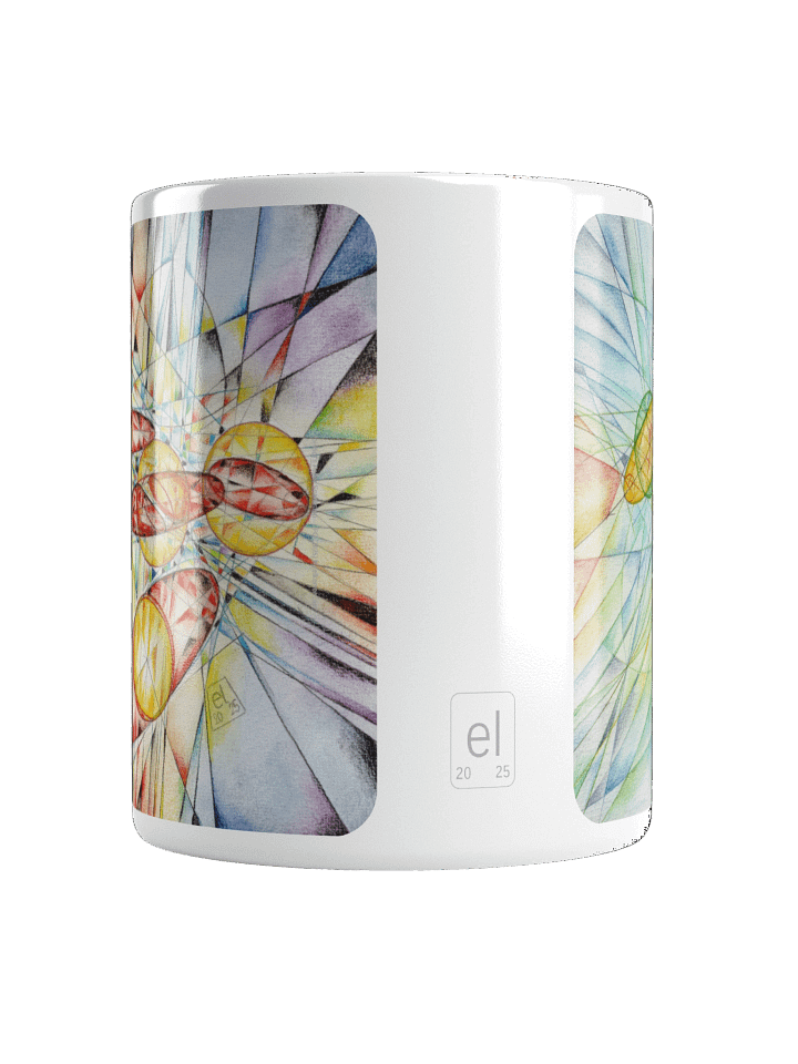 Poinsot's Paper Spaceship 4+1 - Gyroscope Physics Geometric Drawings Mug product image (2)