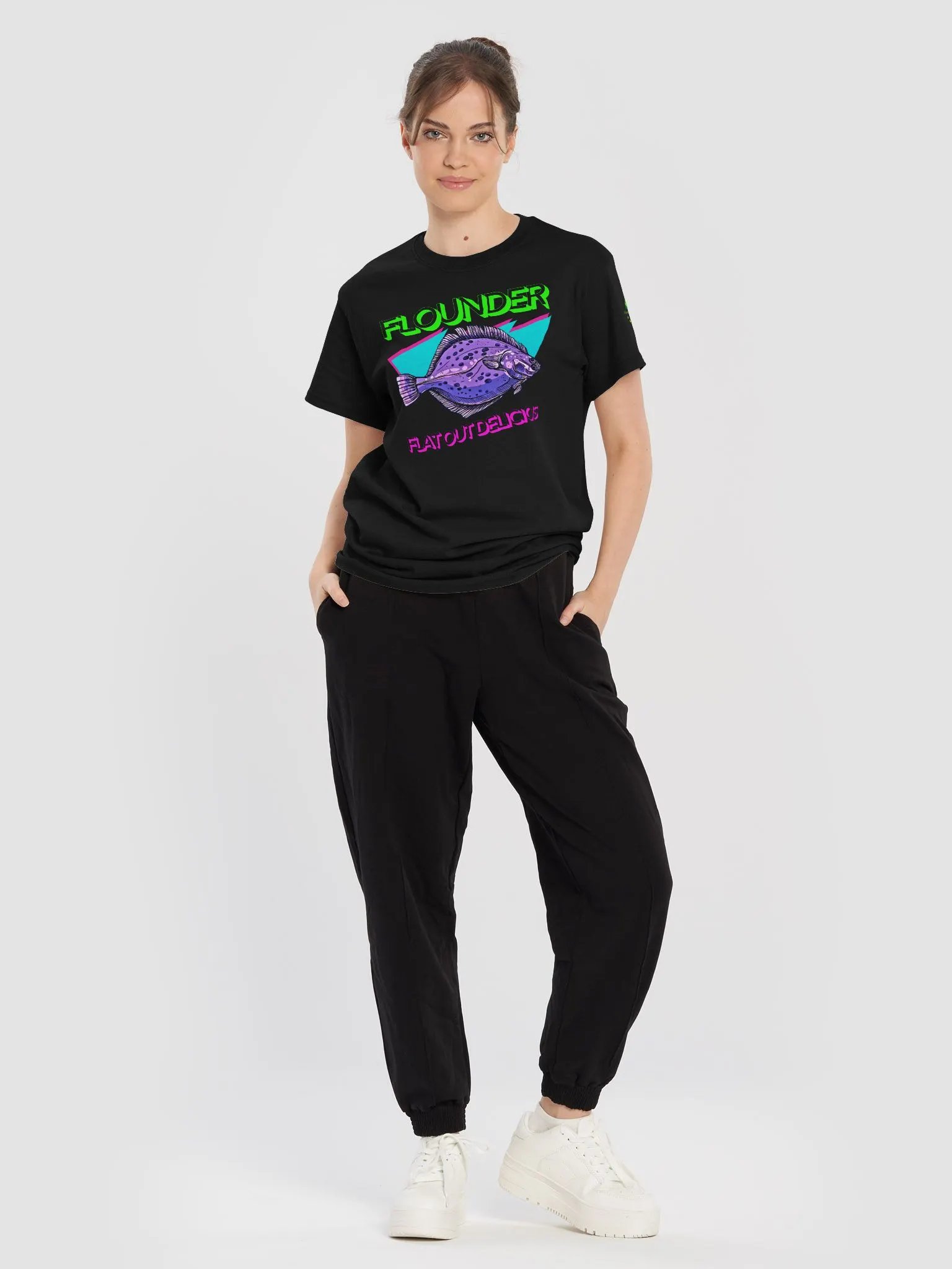 Flounder - Flat Out Delicious Radical Fishing Shirt product image (5)